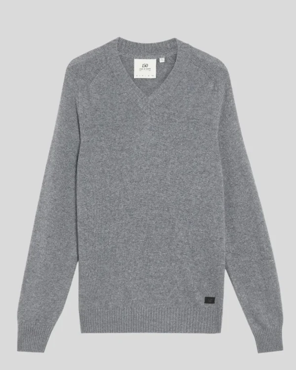 Lyle & Scott 150 Jahre Strickwaren | Pullover & Strickwaren<150 Year Knitwear - Pullover mit V-Ausschnitt GreyHeather