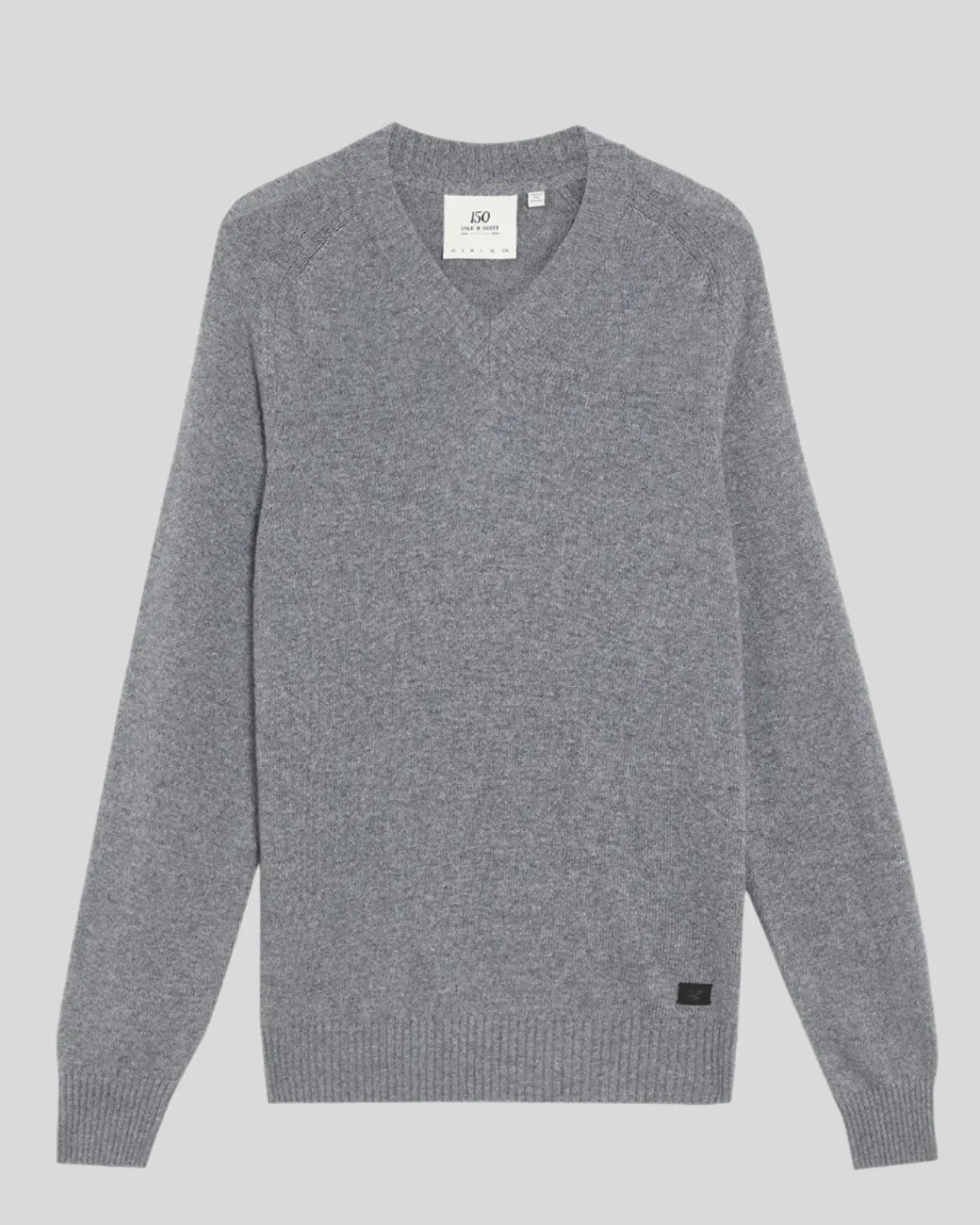 year_knitwear__pullover_mit_vausschnitt_6-1.webp Lyle & Scott 150 Jahre Strickwaren | Pullover & Strickwaren<150 Year Knitwear - Pullover mit V-Ausschnitt GreyHeather