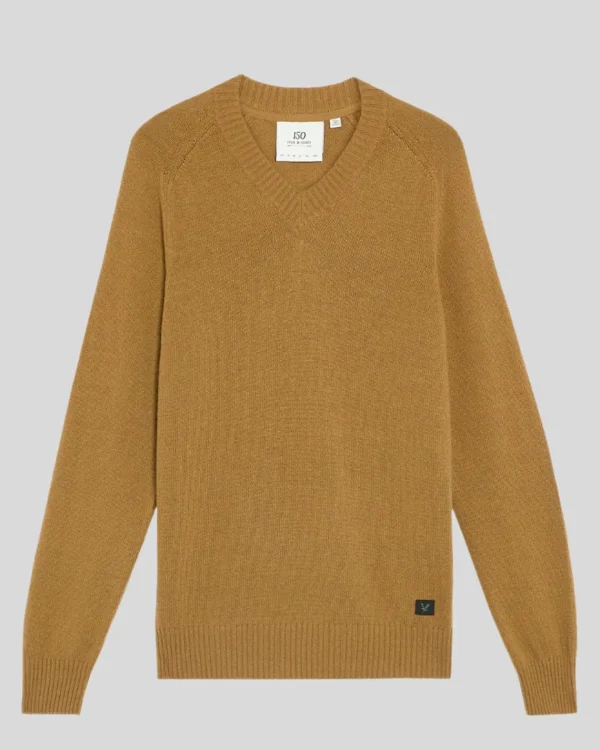 Lyle & Scott 150 Jahre Strickwaren | Pullover & Strickwaren<150 Year Knitwear - Pullover mit V-Ausschnitt GoldenHeather