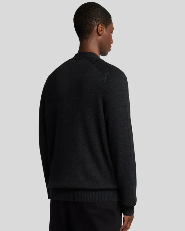 Lyle & Scott 150 Jahre Strickwaren | Pullover & Strickwaren<150 Year Knitwear - Strickjacke mit V-Ausschnitt BlackHeather