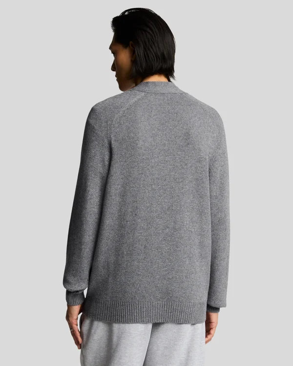 Lyle & Scott 150 Jahre Strickwaren | Pullover & Strickwaren<150 Year Knitwear - Strickjacke mit V-Ausschnitt GreyHeather