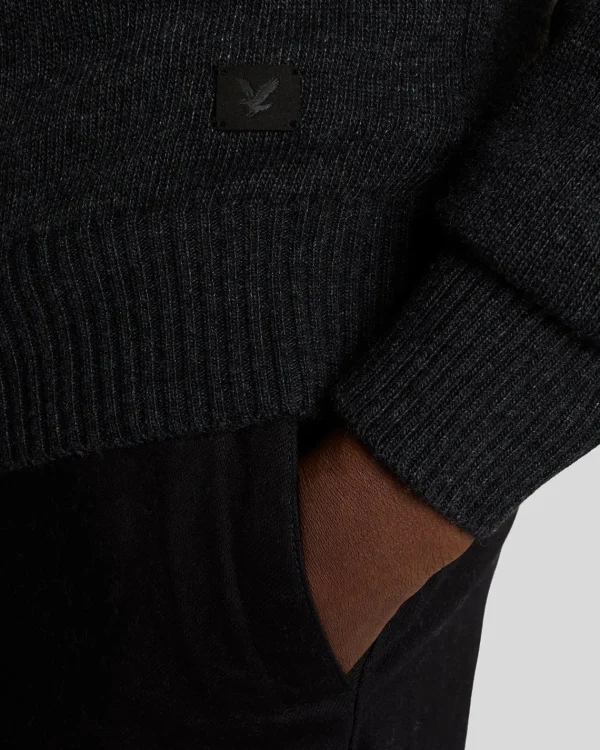 Lyle & Scott 150 Jahre Strickwaren | Pullover & Strickwaren<150 Year Knitwear - Strickjacke mit V-Ausschnitt BlackHeather